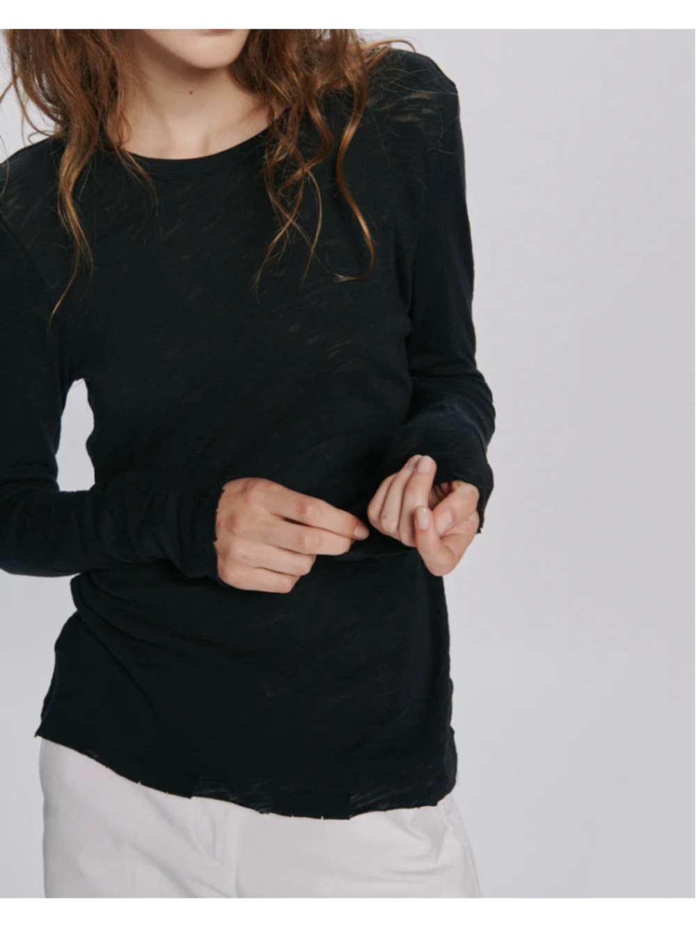 ATM Anthony Thomas Melillo Destroyed Wash Slub Tee L Black